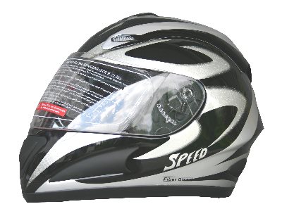 Motorradhelm SPEED sw-silber